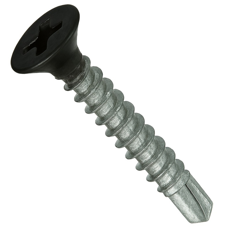 6T75TPF0Z/18BK 6-20 X 3/4 PH FLAT SDS ZINC PT.#18 BLACK